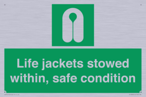 Life jackets stowed within